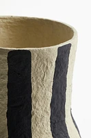 Tall papier-mâché vase