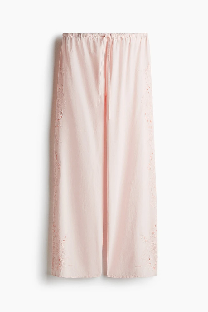 Embroidered Pajama Pants