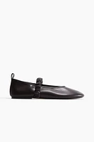 Scrunchie-detail ballet pumps