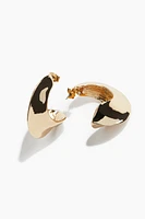 Pointed-edge Hoop Earrings