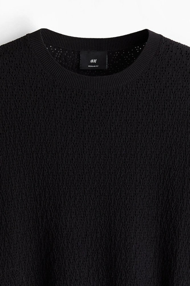 Regular-Fit Textured-Knit T-Shirt