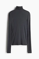 Pima Cotton Turtleneck Top