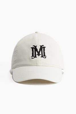 Embroidered-motif Twill Cap