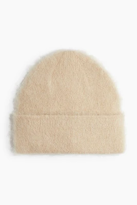 Fuzzy Wool-Blend Beanie