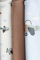 Lot de 3 maillots en coton à encolure américaine
