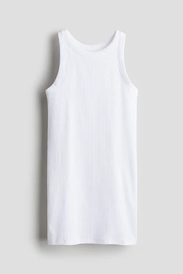 Robe en jersey côtelé