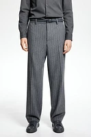 Relaxed Fit Wool-Blend Suit Pants