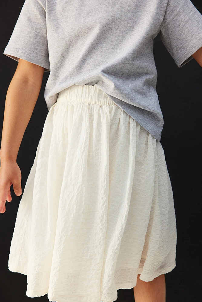 Cotton Seersucker Skirt