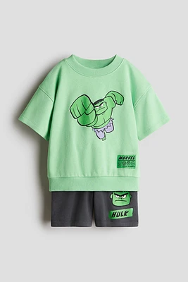 2-piece Printed Sweatshirt Set