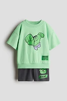 2-piece Printed Sweatshirt Set