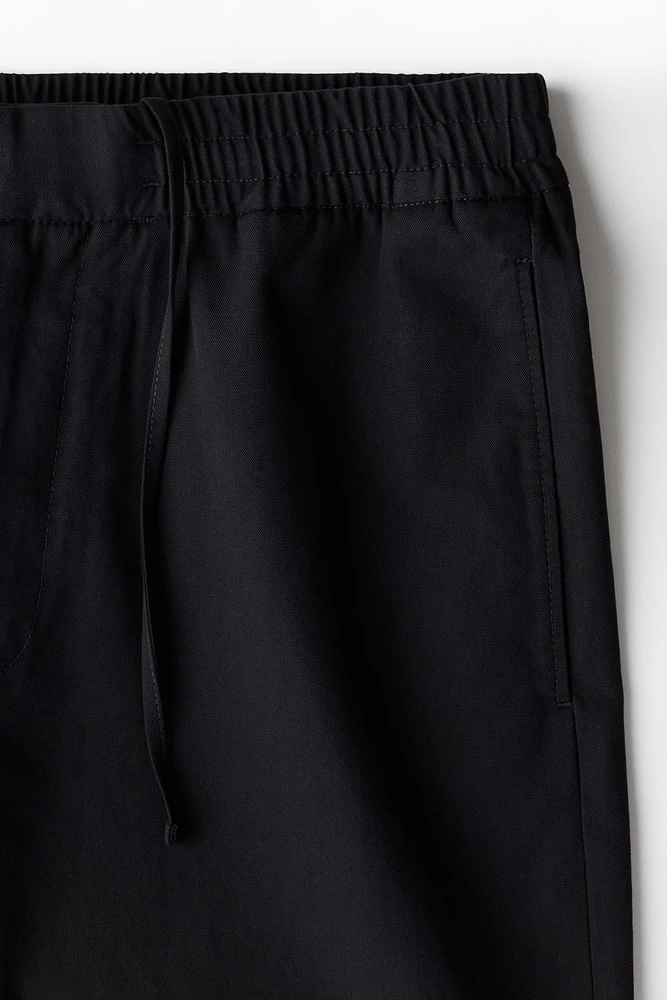 Pantalon décontracté en sergé de coton mélangé
