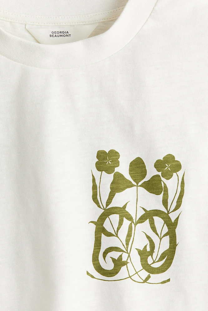 T-shirt en coton imprimé