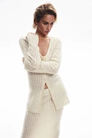 Sequined Mohair-Blend Cardigan