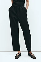 Linen-blend Tapered Pants