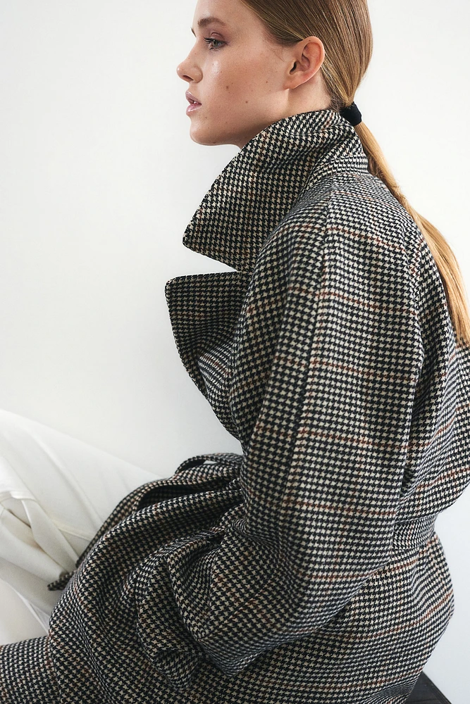 Tie-Belt Felted Coat