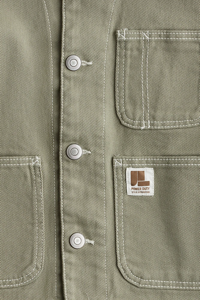Veste-chemise en sergé de coton