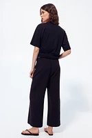 MAMA Wide-Leg Muslin Pants