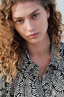 Tie-belt viscose shirt dress