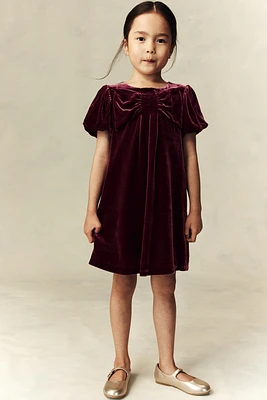 Silk-blend velvet dress