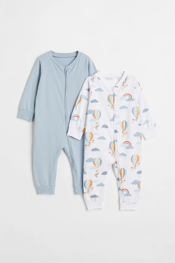 2-pack Pajama Jumpsuits with Zipper