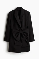 Bow-front blazer dress