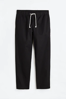 Regular Fit Cotton Twill Pull-on Pants