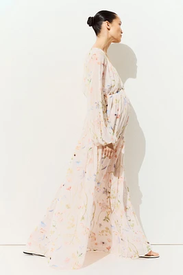 Robe maxi MAMA à manches ballon