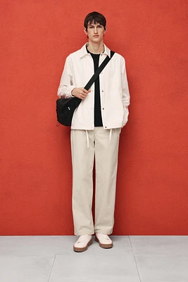 Relaxed-Fit Poplin Pants