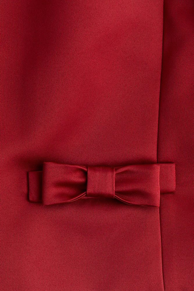 Bow-Detail Satin Jacket