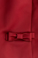 Bow-Detail Satin Jacket