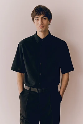 Loose Fit Crinkled Shirt