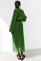 Pleated Chiffon Dress