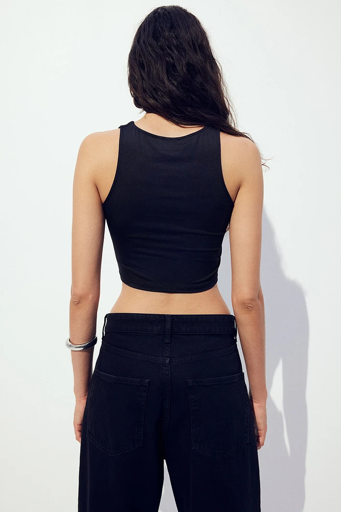 Cropped Microfiber Tank Top