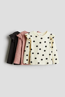 3-pack Ruffle-Trimmed Jersey Tops