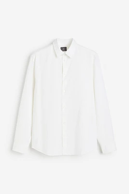 Regular Fit Linen-blend Shirt