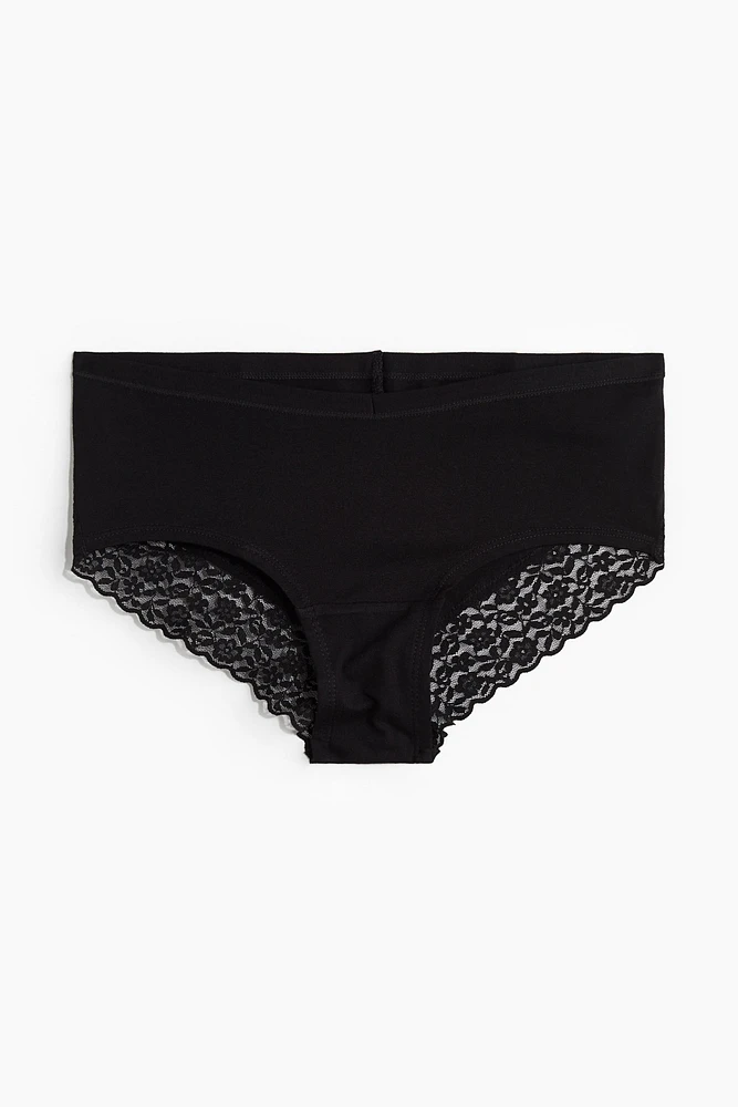 MAMA 5-pack Lace-trimmed Cotton Hipster Briefs