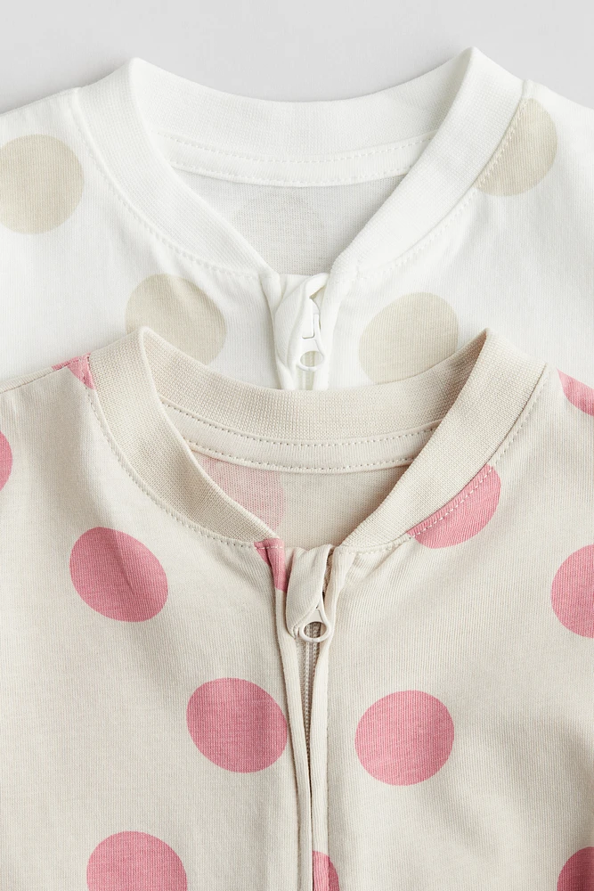 2-pack Cotton Pajama Jumpsuits