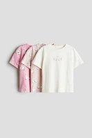 Lot de 3 hauts en jersey imprimé