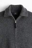 Regular Fit Rib-Knit Cardigan