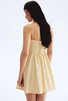 Cotton Dress with Flared Skirt