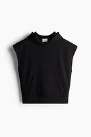 Loose Fit Sleeveless Sports Hoodie