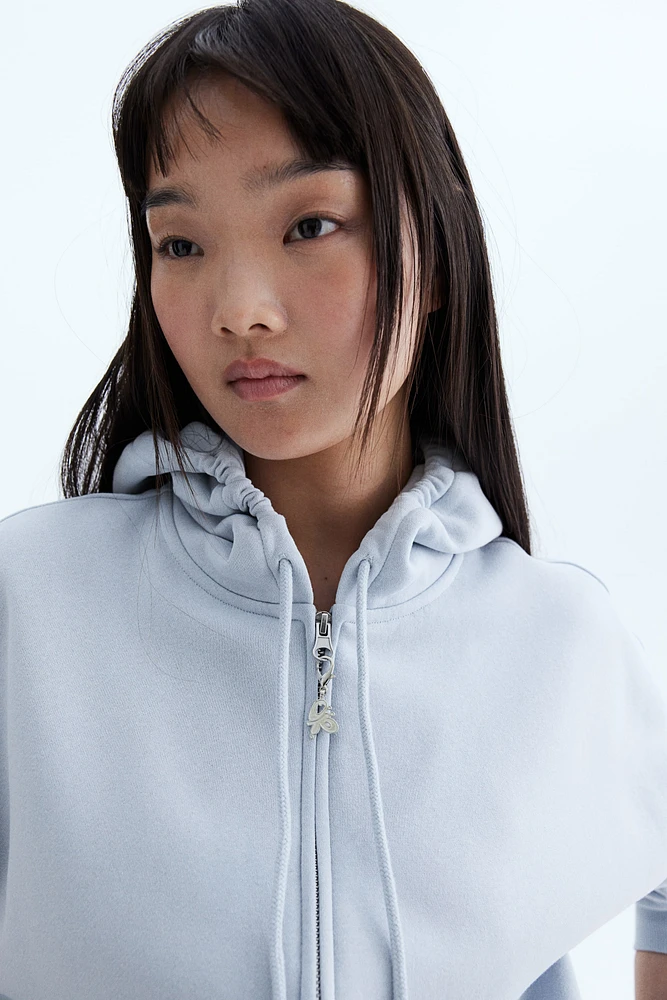 Oversized Hooded Jacket with Motif
