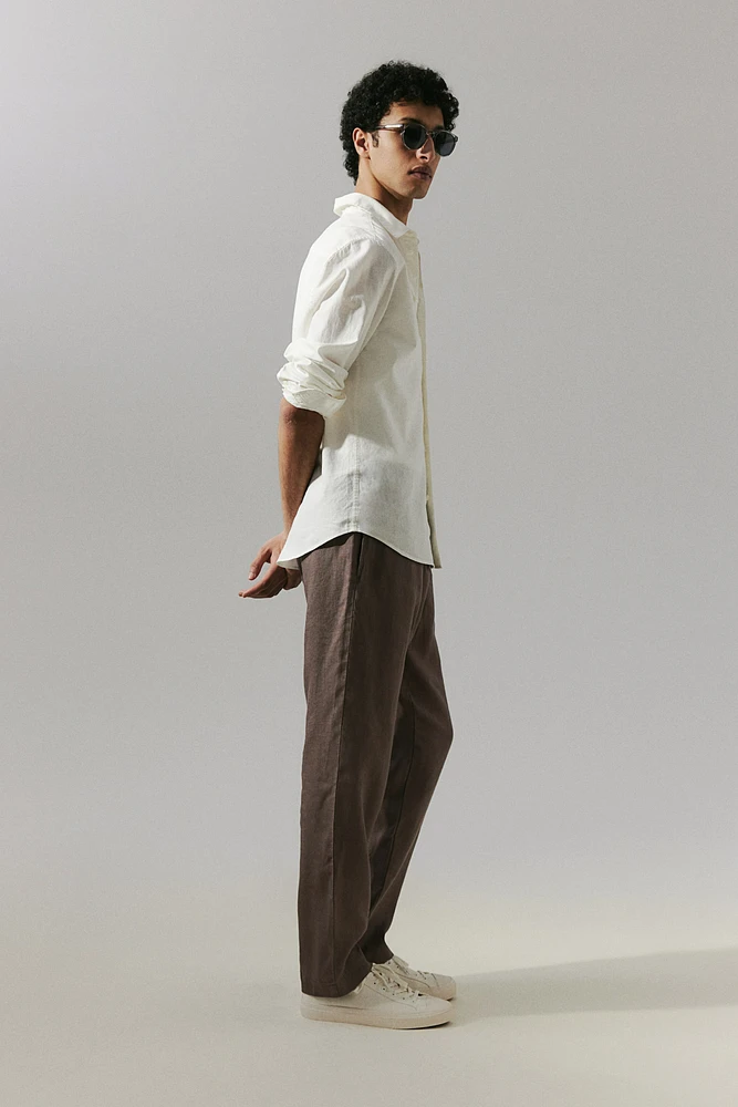 Regular Fit Linen Pants