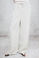 Linen-blend Pull-on Pants