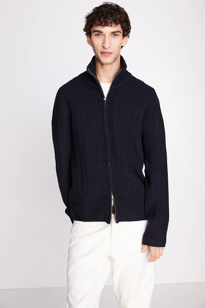 Gilet classique en tricot texturé