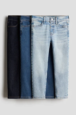 Lot de 3 jeans amincis confortables extensibles