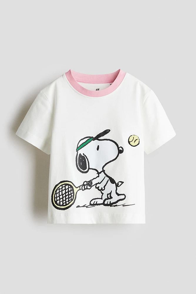 T-shirt en coton avec motif imprimé
