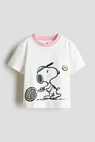 T-shirt en coton avec motif imprimé