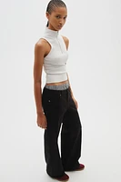 Low-waist Twill Pants