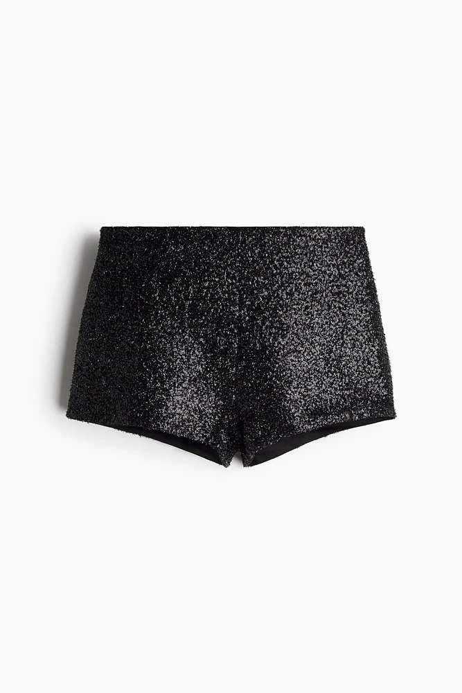 Sequined Mini Shorts